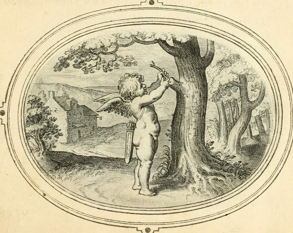 An illustration from Amorum emblemata, figuris aeneis incisa, 1608, leaf 26