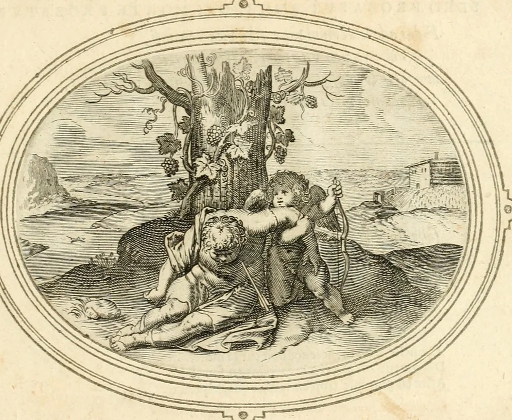 An illustration from Amorum emblemata, figuris aeneis incisa, 1608, leaf 266