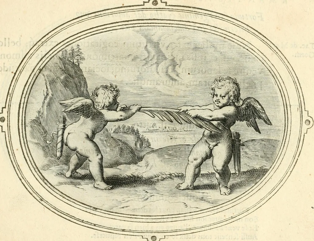 An illustration from Amorum emblemata, figuris aeneis incisa, 1608, leaf 32