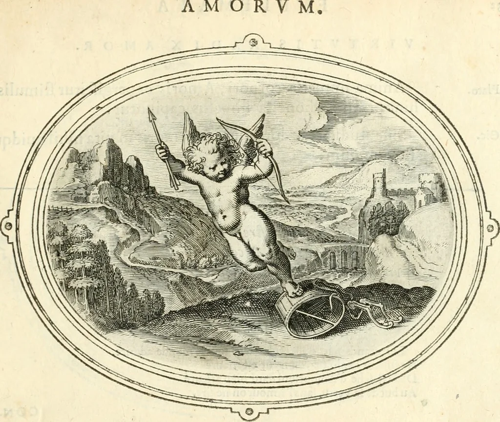 An illustration from Amorum emblemata, figuris aeneis incisa, 1608, leaf 52