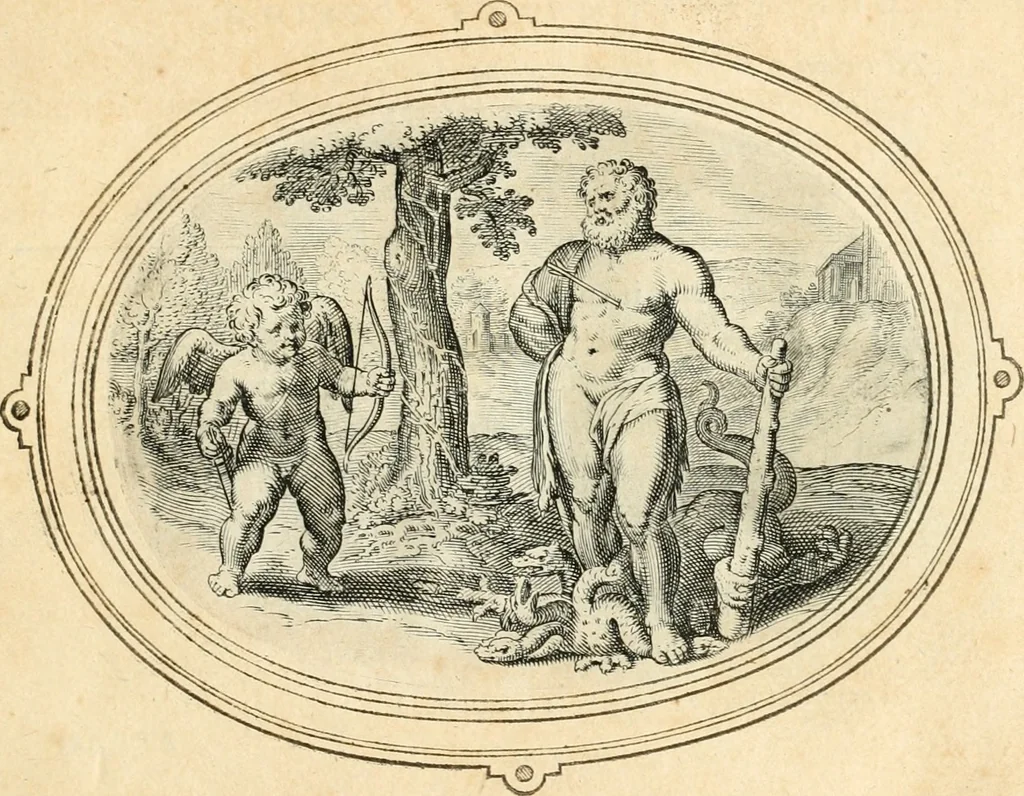 An illustration from Amorum emblemata, figuris aeneis incisa, 1608, leaf 54
