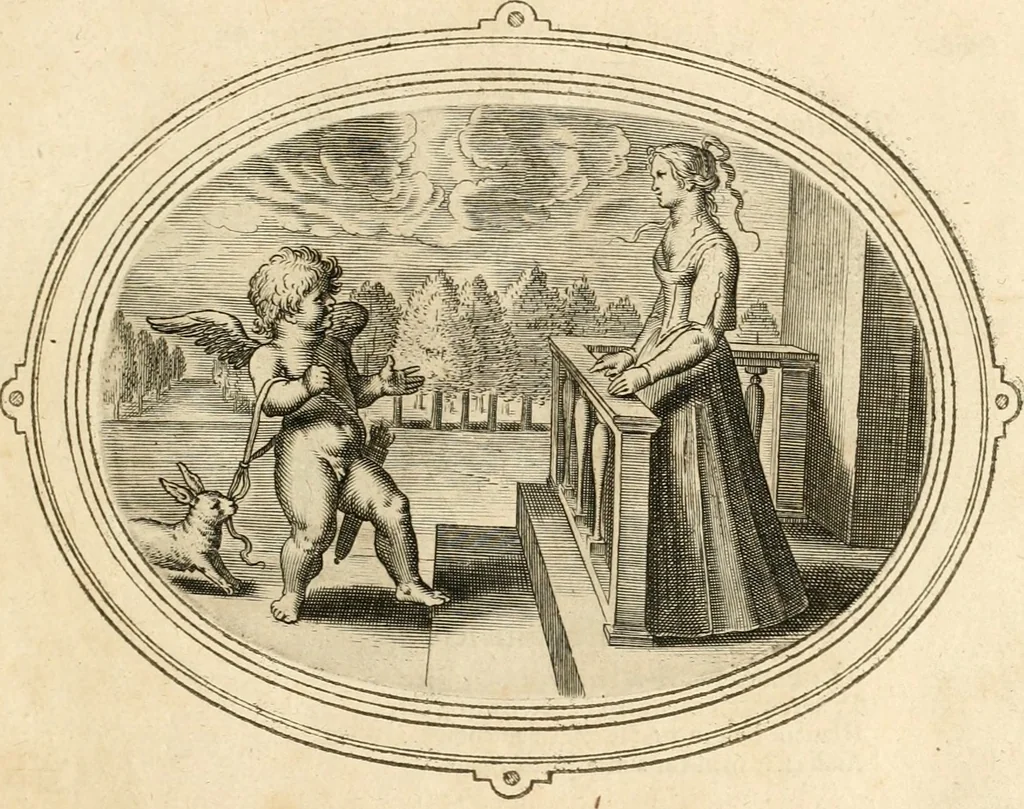 An illustration from Amorum emblemata, figuris aeneis incisa, 1608, leaf 62