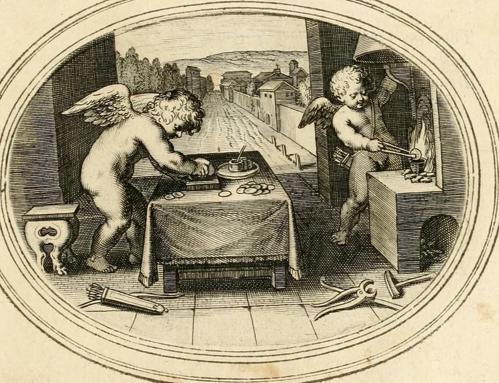 An illustration from Amorum emblemata, figuris aeneis incisa, 1608, leaf 66