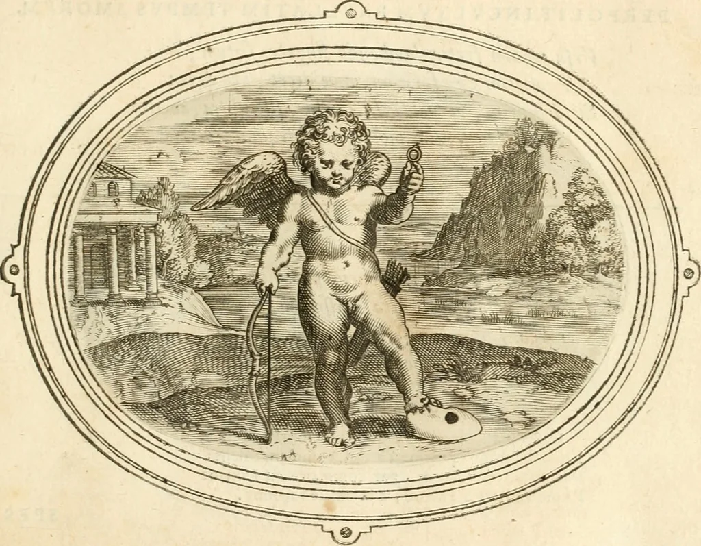 An illustration from Amorum emblemata, figuris aeneis incisa, 1608, leaf 76