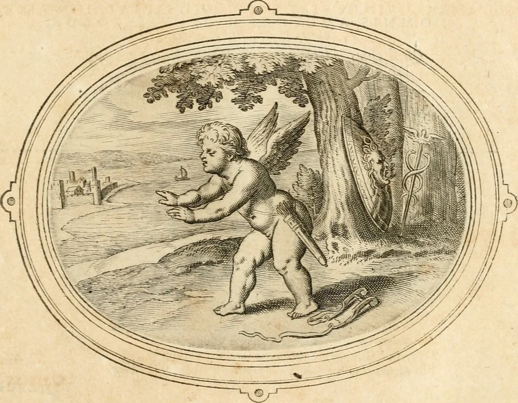 An illustration from Amorum emblemata, figuris aeneis incisa, 1608, leaf 82