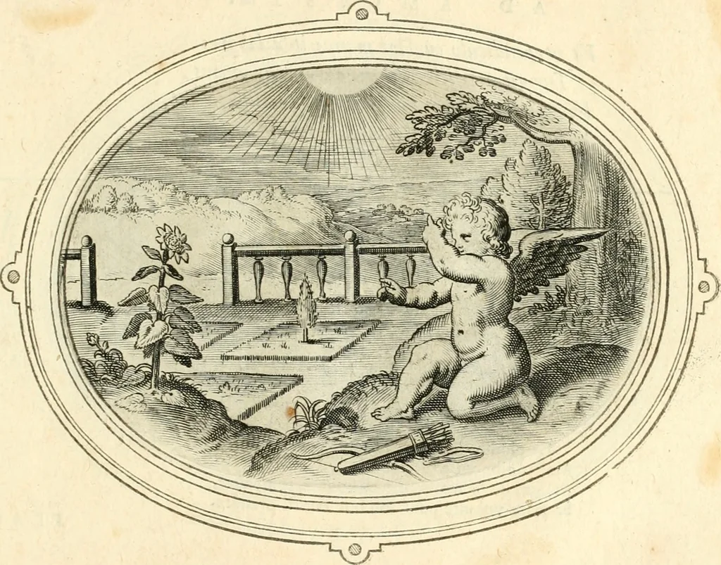 An illustration from Amorum emblemata, figuris aeneis incisa, 1608, leaf 96