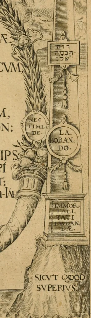 An illustration from Amphitheatrvm sapientiae aeternae : solius verae, christiano-kabalisticvm, divino-magicvm, nec non physico-chymicvm, tertrivnvm, catholicon, 1609, leaf 6