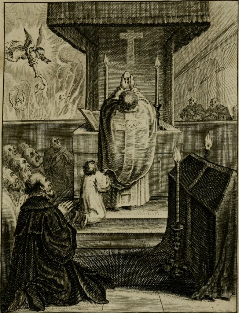 An illustration from Amstelredams eer ende opcomen, : door de denckwaerdighe miraklen aldaer gescheid, aen ende door het H. Sacrement des altaers. Anno 1345, 1639, leaf 344