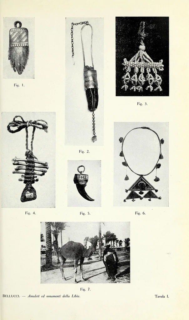 An illustration from Amuleti ed ornamenti con simboli magici della Libia : con otto tavole illustrative, 1915, leaf 41