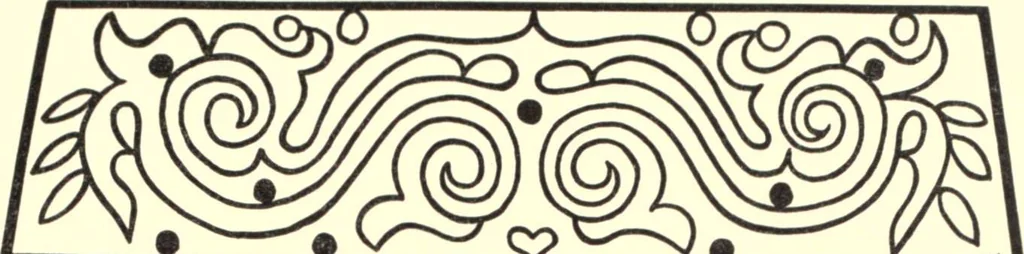 An illustration from The decorative art of the Amur tribes, 1902, leaf 100