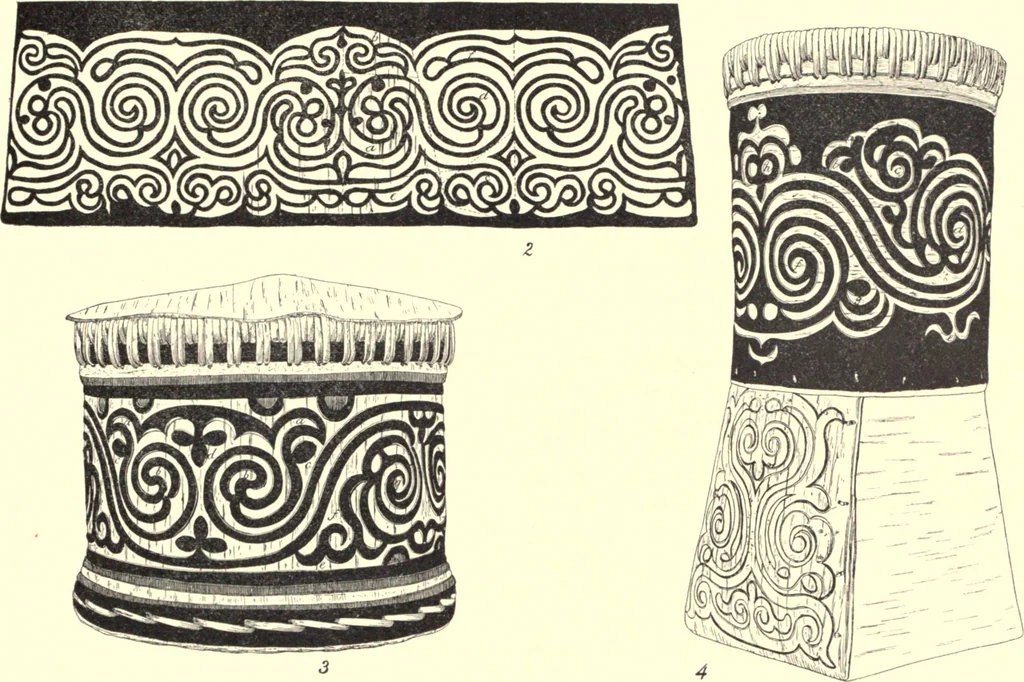An illustration from The decorative art of the Amur tribes, 1902, leaf 100
