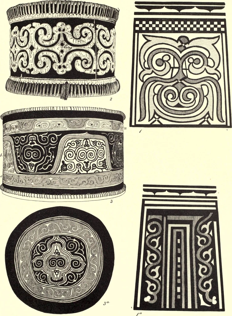 An illustration from The decorative art of the Amur tribes, 1902, leaf 104