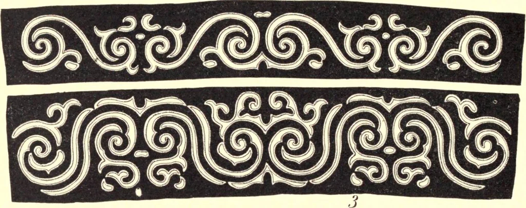An illustration from The decorative art of the Amur tribes, 1902, leaf 107