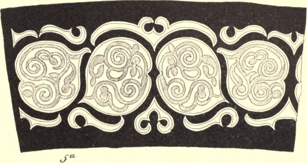 An illustration from The decorative art of the Amur tribes, 1902, leaf 110