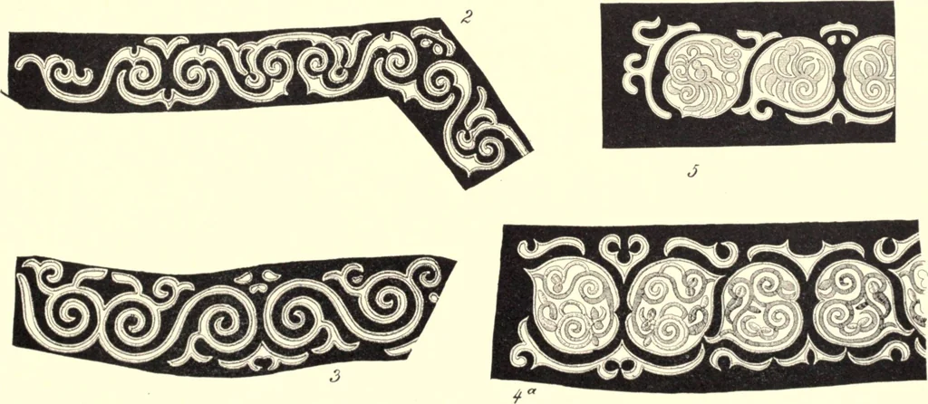 An illustration from The decorative art of the Amur tribes, 1902, leaf 110