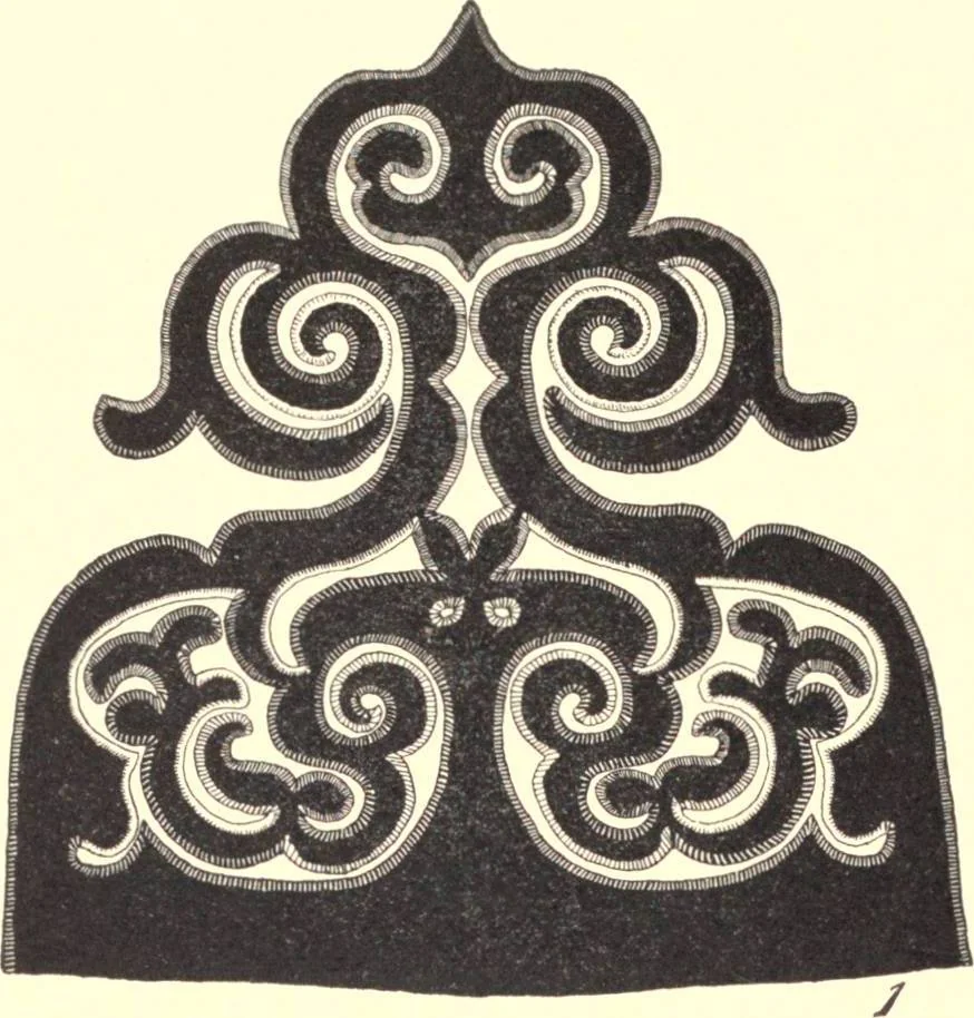 An illustration from The decorative art of the Amur tribes, 1902, leaf 113