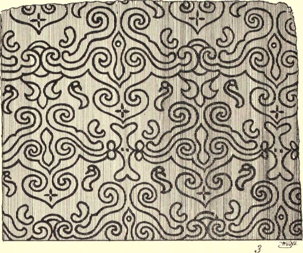 An illustration from The decorative art of the Amur tribes, 1902, leaf 113