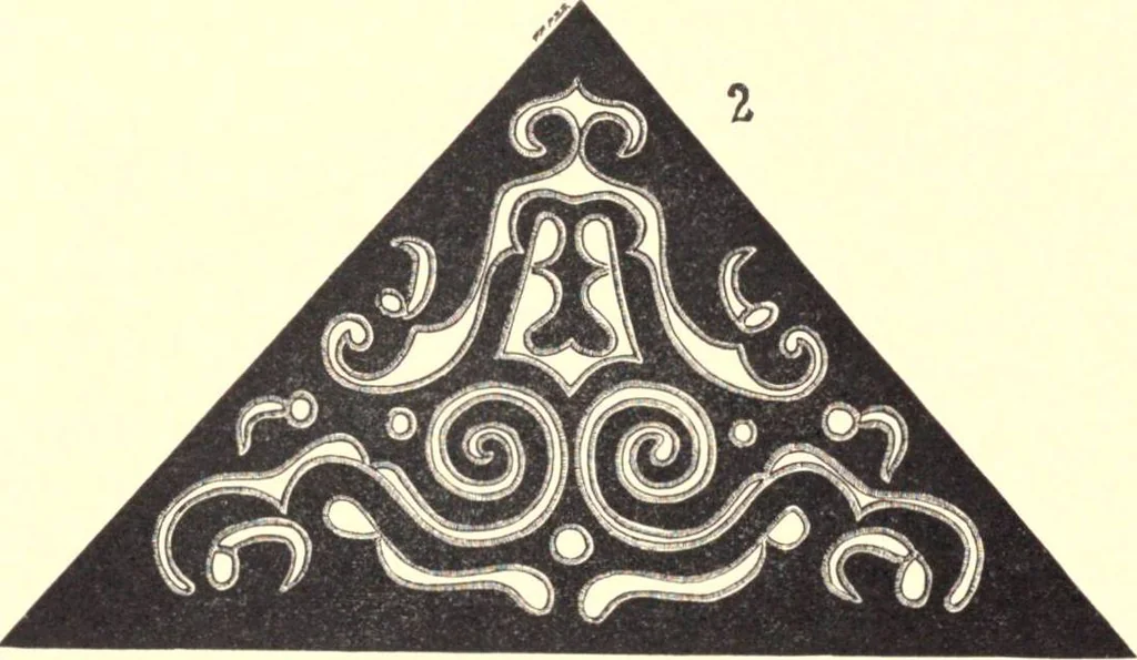 An illustration from The decorative art of the Amur tribes, 1902, leaf 113