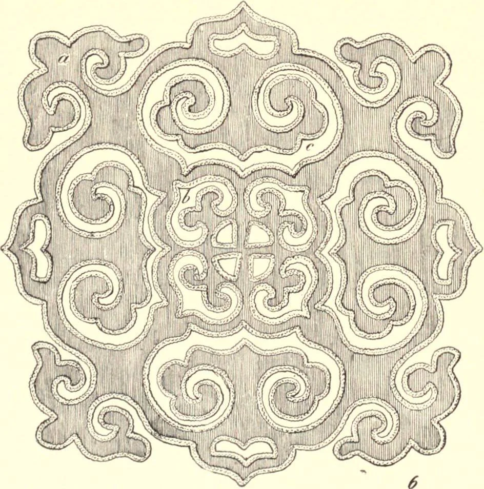 An illustration from The decorative art of the Amur tribes, 1902, leaf 113