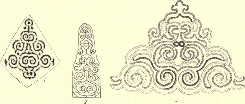 An illustration from The decorative art of the Amur tribes, 1902, leaf 116