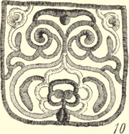 An illustration from The decorative art of the Amur tribes, 1902, leaf 116