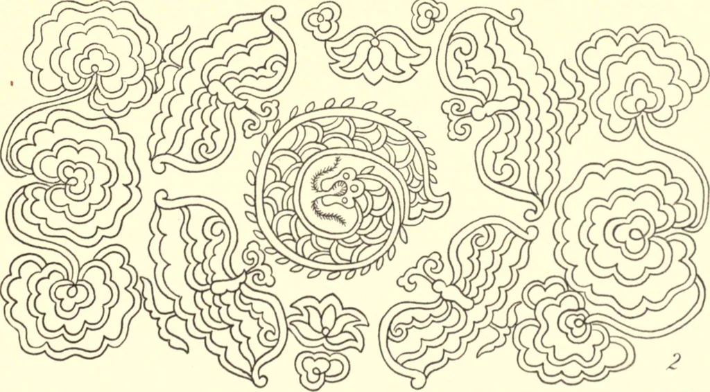 An illustration from The decorative art of the Amur tribes, 1902, leaf 12