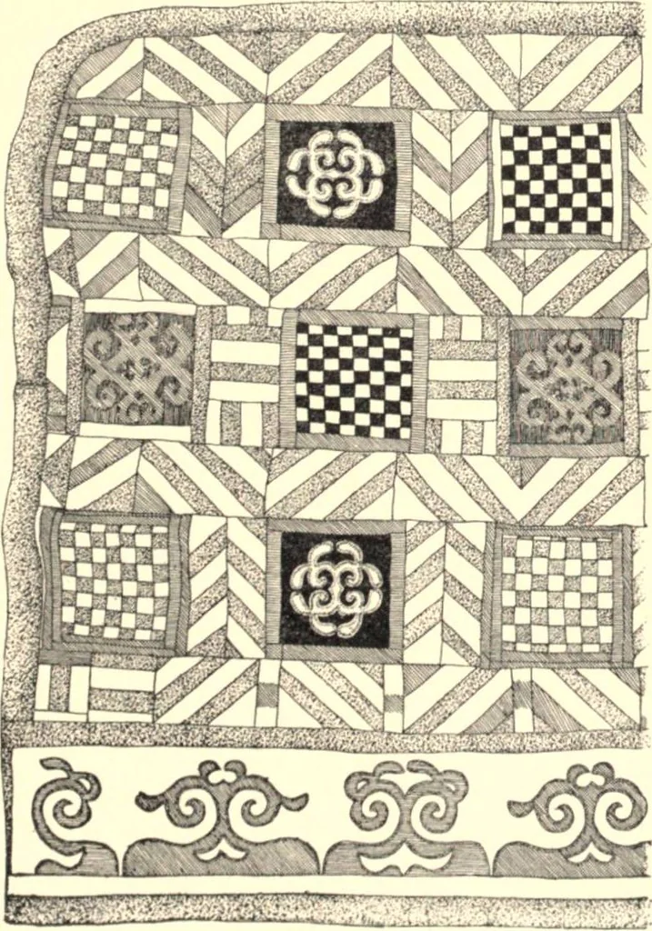 An illustration from The decorative art of the Amur tribes, 1902, leaf 128