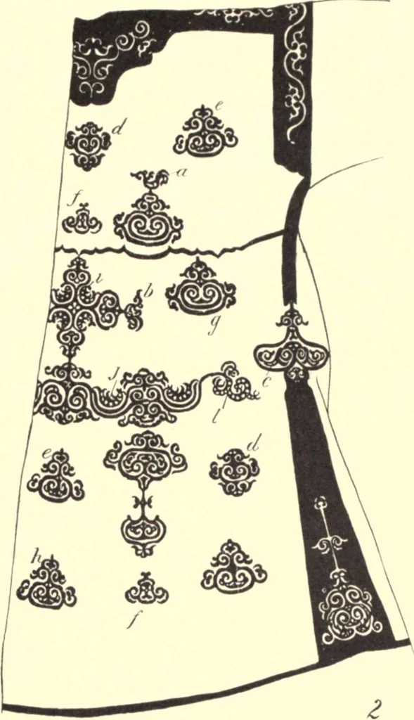 An illustration from The decorative art of the Amur tribes, 1902, leaf 136