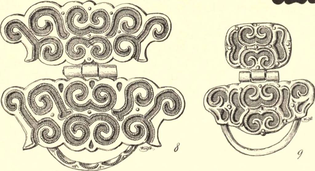An illustration from The decorative art of the Amur tribes, 1902, leaf 24