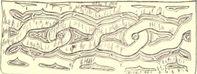 An illustration from The decorative art of the Amur tribes, 1902, leaf 28