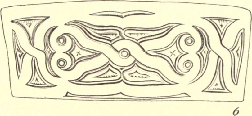 An illustration from The decorative art of the Amur tribes, 1902, leaf 28