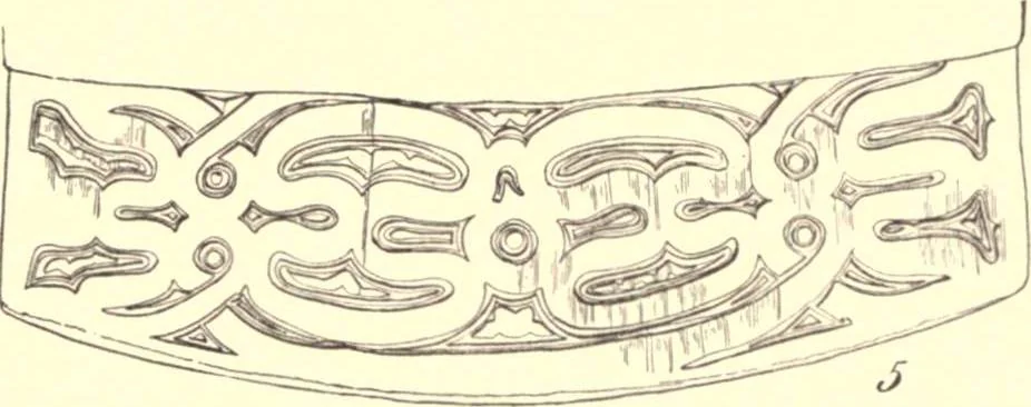 An illustration from The decorative art of the Amur tribes, 1902, leaf 28