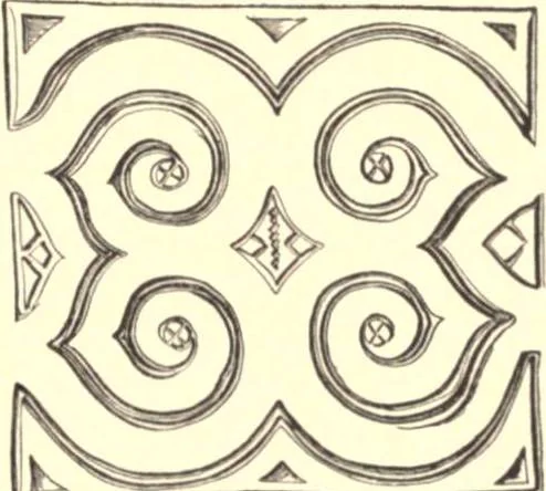 An illustration from The decorative art of the Amur tribes, 1902, leaf 28