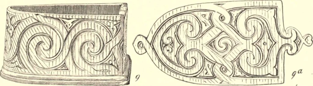 An illustration from The decorative art of the Amur tribes, 1902, leaf 28