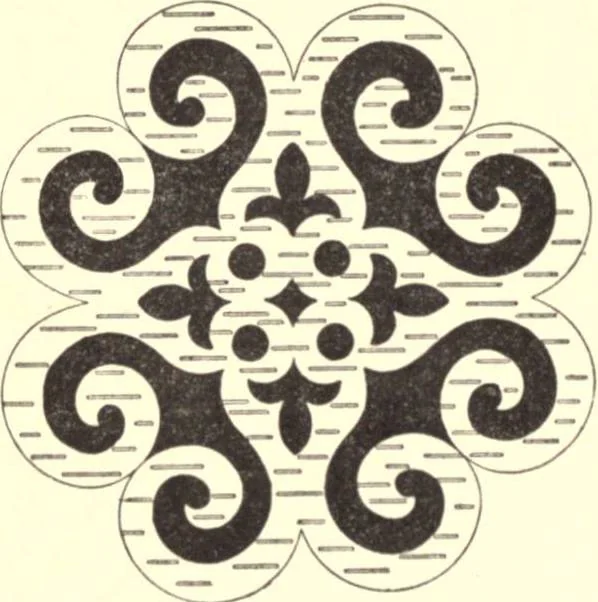 An illustration from The decorative art of the Amur tribes, 1902, leaf 34