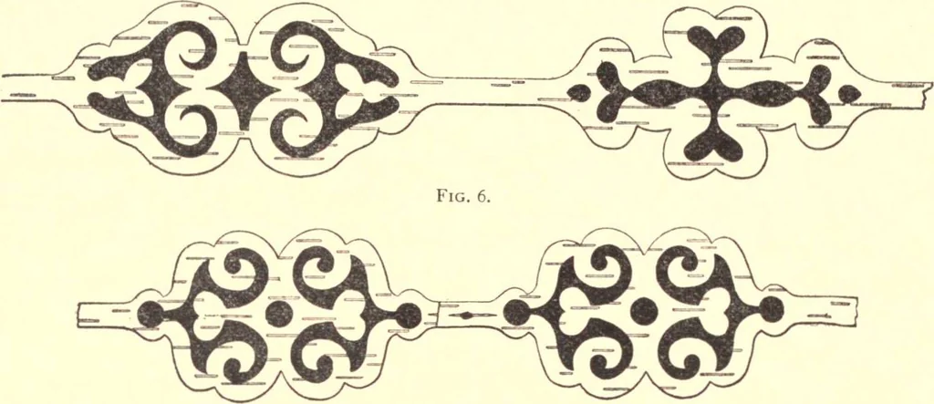 An illustration from The decorative art of the Amur tribes, 1902, leaf 35