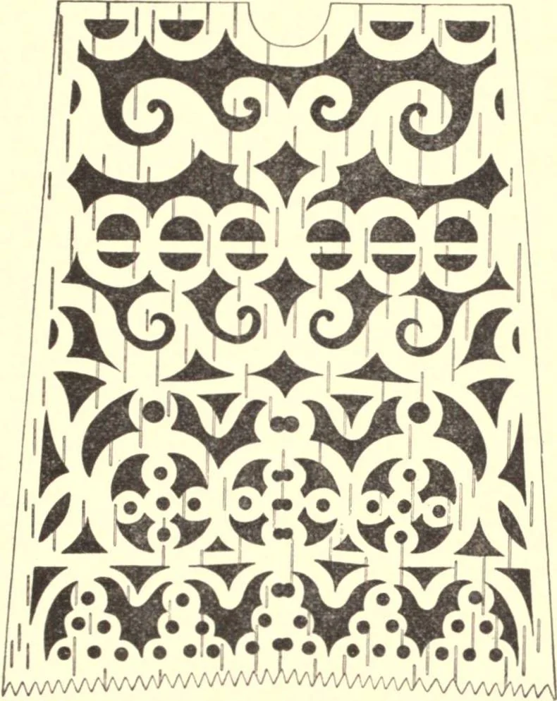 An illustration from The decorative art of the Amur tribes, 1902, leaf 36