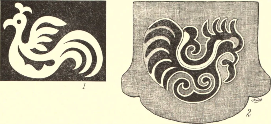An illustration from The decorative art of the Amur tribes, 1902, leaf 38