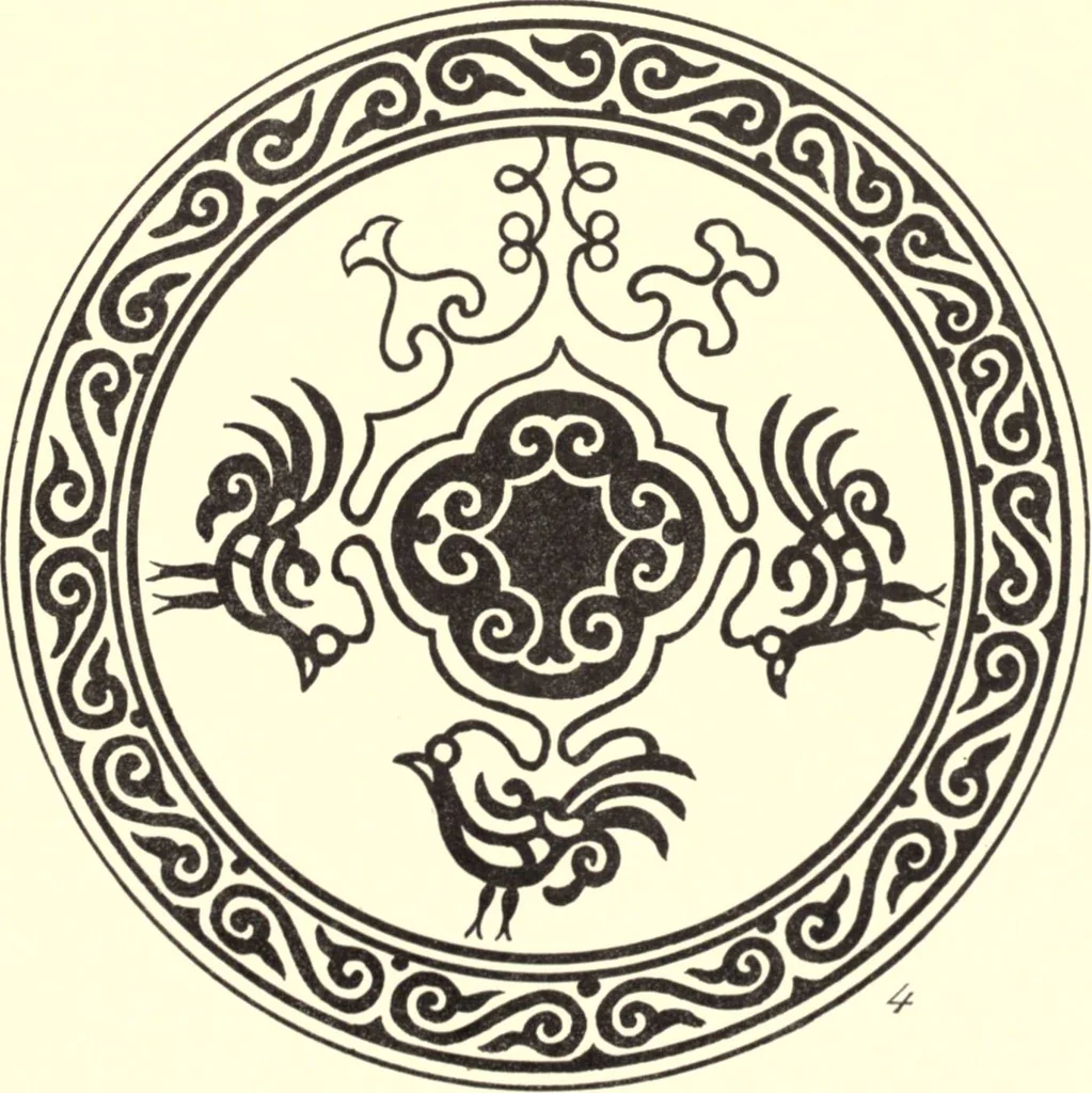 An illustration from The decorative art of the Amur tribes, 1902, leaf 38