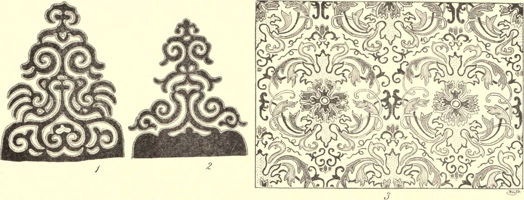 An illustration from The decorative art of the Amur tribes, 1902, leaf 46