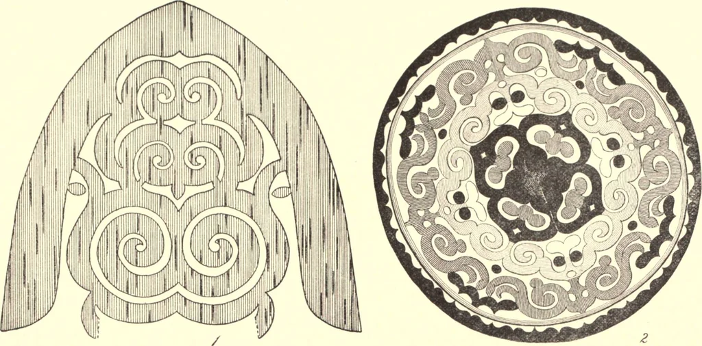 An illustration from The decorative art of the Amur tribes, 1902, leaf 50