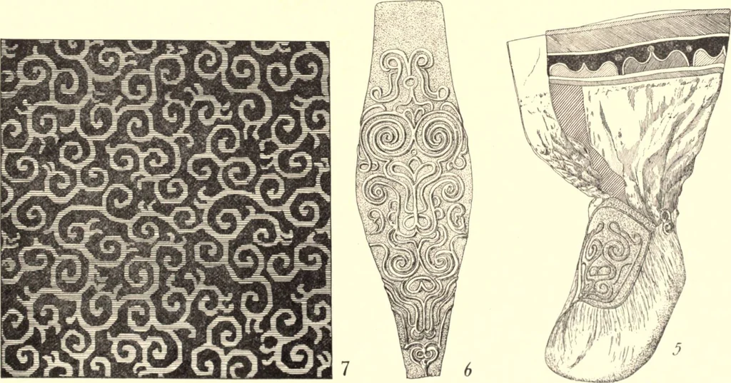 An illustration from The decorative art of the Amur tribes, 1902, leaf 50