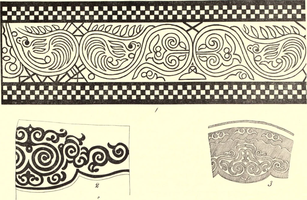 An illustration from The decorative art of the Amur tribes, 1902, leaf 54