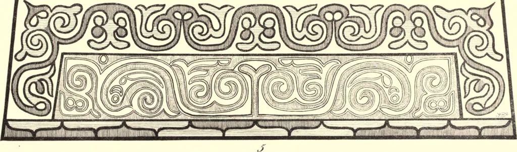 An illustration from The decorative art of the Amur tribes, 1902, leaf 54
