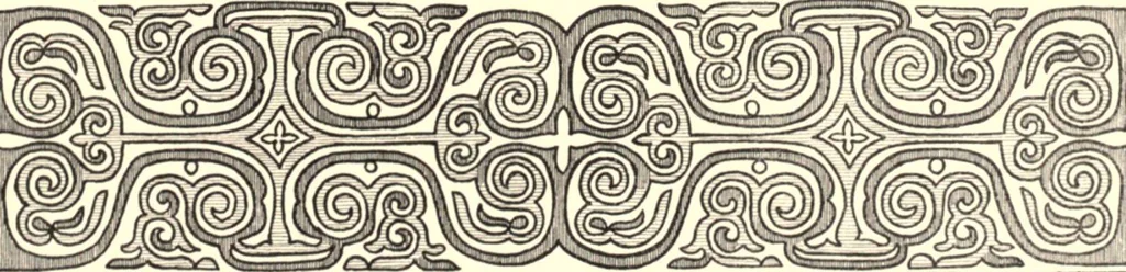 An illustration from The decorative art of the Amur tribes, 1902, leaf 54