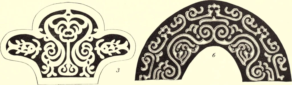 An illustration from The decorative art of the Amur tribes, 1902, leaf 58
