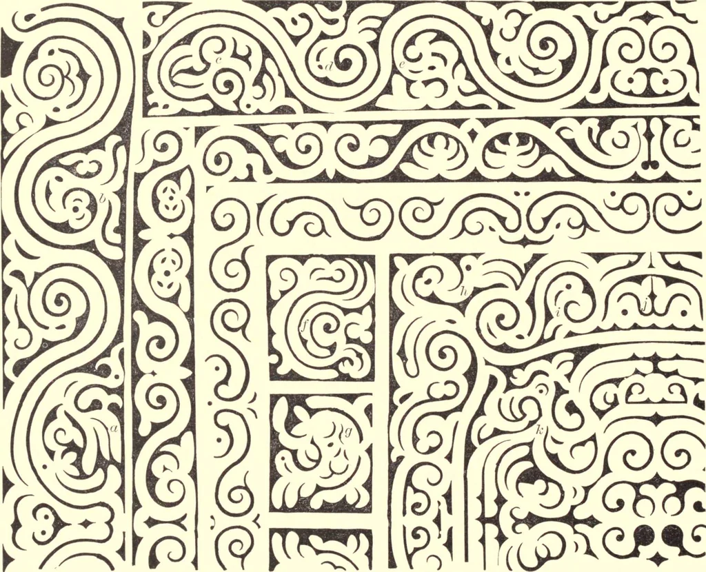 An illustration from The decorative art of the Amur tribes, 1902, leaf 63