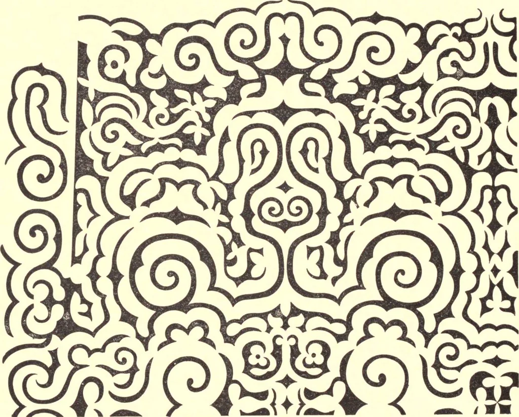 An illustration from The decorative art of the Amur tribes, 1902, leaf 69