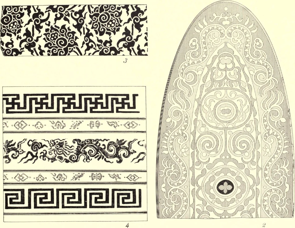 An illustration from The decorative art of the Amur tribes, 1902, leaf 74
