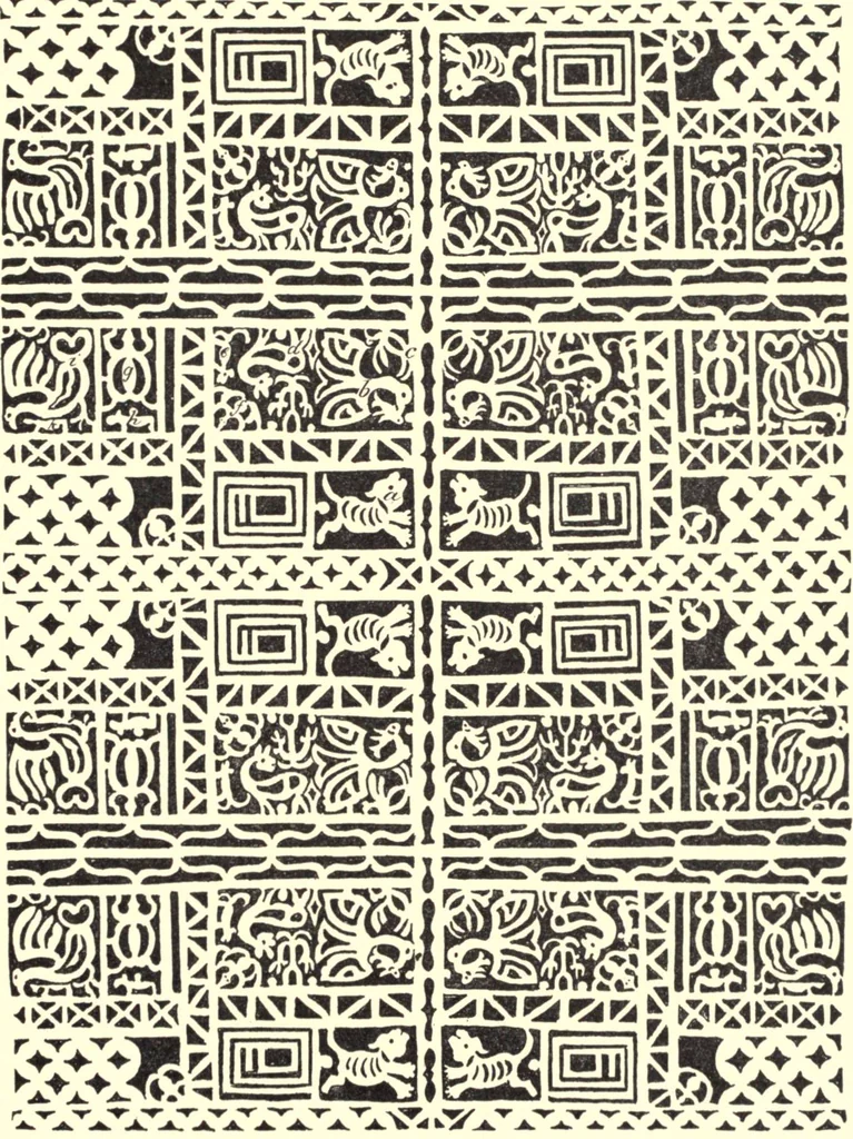 An illustration from The decorative art of the Amur tribes, 1902, leaf 76
